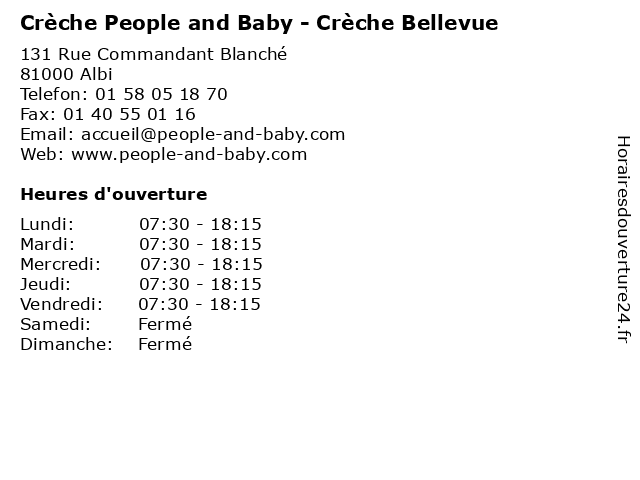 Crèche People and Baby - Crèche Bellevue à Albi: adresse et heures d'ouverture