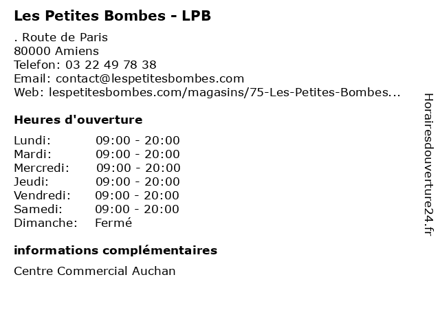 Les Petites Bombes - LPB à Amiens: adresse et heures d'ouverture