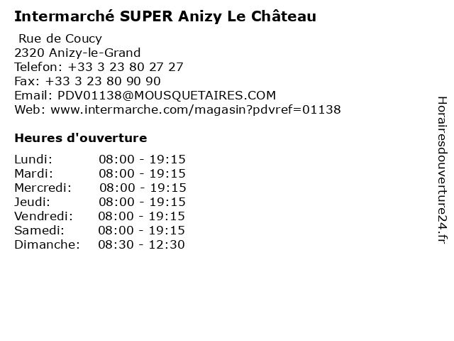 Intermarché Super Anizy Le Château Et Drive