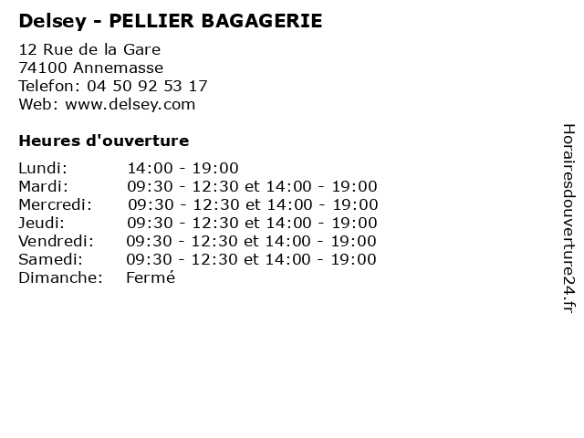Delsey - PELLIER BAGAGERIE à Annemasse: adresse et heures d'ouverture