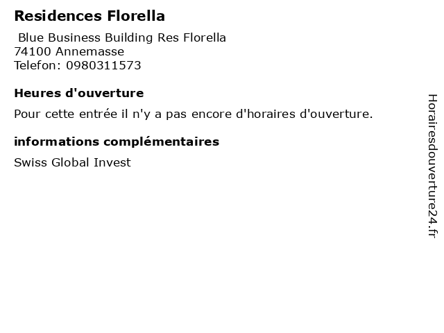 Residences Florella à Annemasse: adresse et heures d'ouverture