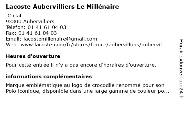lacoste millenaire