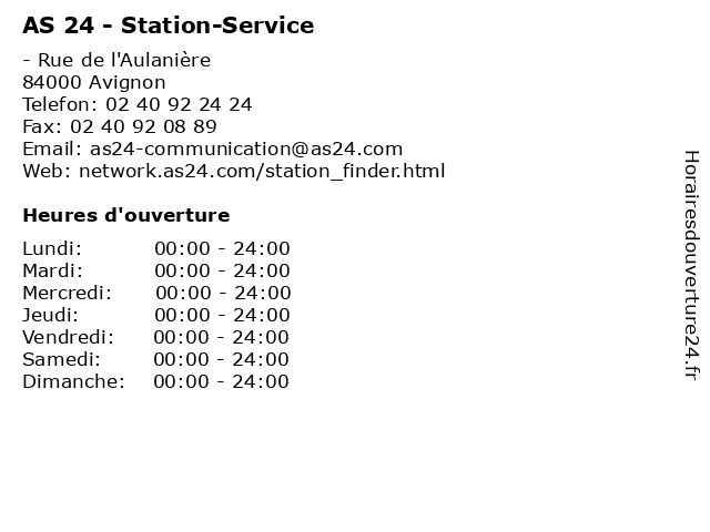 AS 24 - Station-Service à Avignon: adresse et heures d'ouverture
