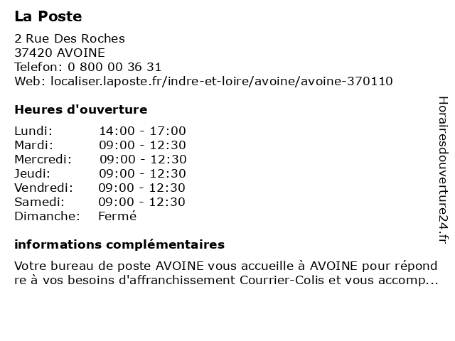 La Poste Avoine A Avoine