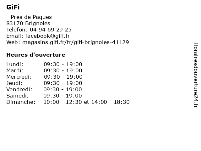 Gifi brignoles Gifi brignoles