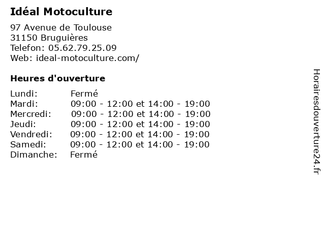 Idéal Motoculture à Bruguières: adresse et heures d'ouverture