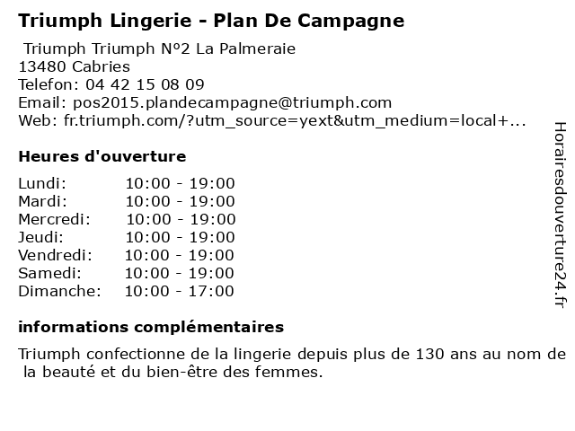 lingerie plan de campagne