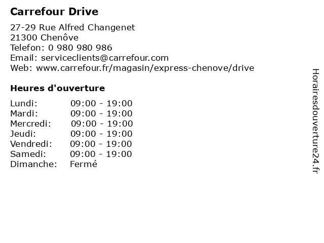 Carrefour Drive à Chenôve: adresse et heures d'ouverture