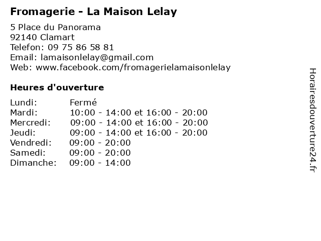 Fromagerie - La Maison Lelay à Clamart: adresse et heures d'ouverture