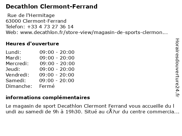 decathlon clermont ferrand