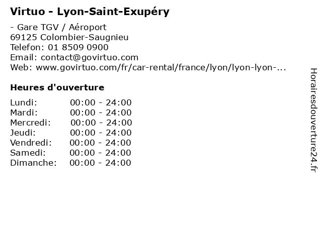 Virtuo - Lyon-Saint-Exupéry à Colombier-Saugnieu: adresse et heures d'ouverture