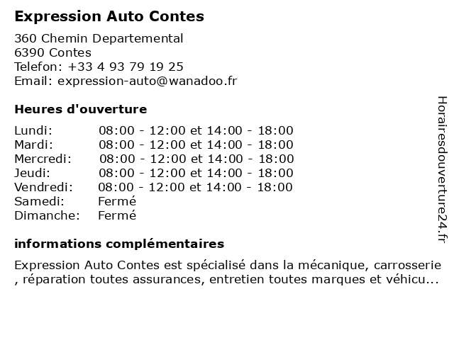 Eurorepar - Garage Expression Auto Contes à Contes: adresse et heures d'ouverture