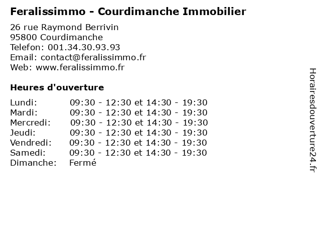 Feralissimmo - Courdimanche Immobilier à Courdimanche: adresse et heures d'ouverture