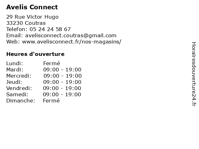 Avelis Connect à Coutras: adresse et heures d'ouverture