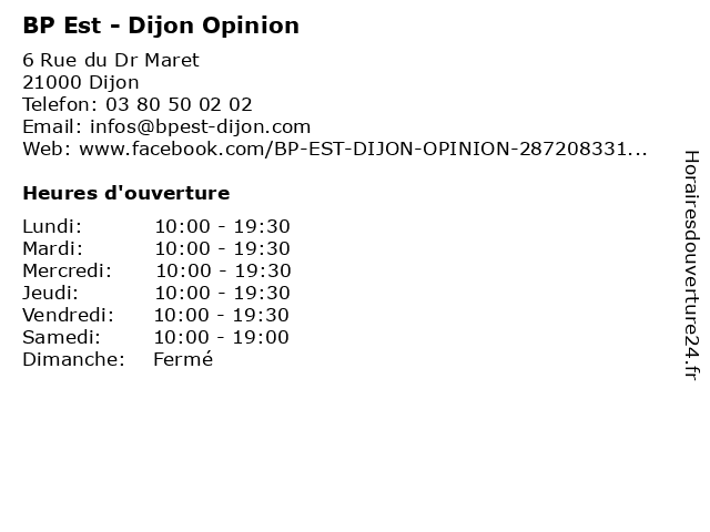 BP Est - Dijon Opinion à Dijon: adresse et heures d'ouverture