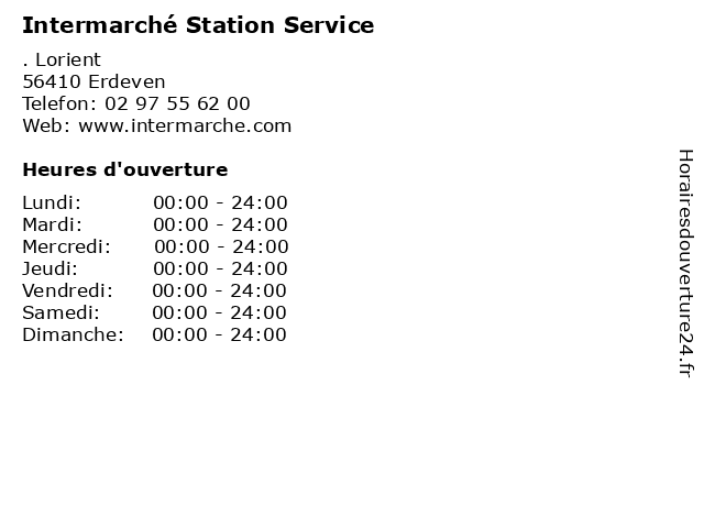 Intermarché Station Service à Erdeven: adresse et heures d'ouverture
