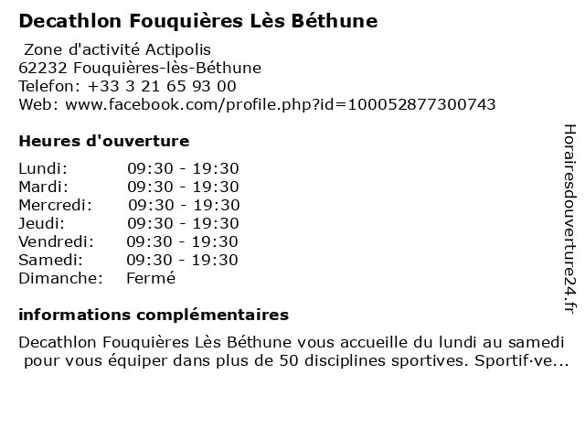 decathlon bethune