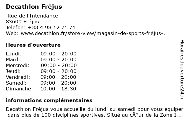 decathlon ouvert le dimanche