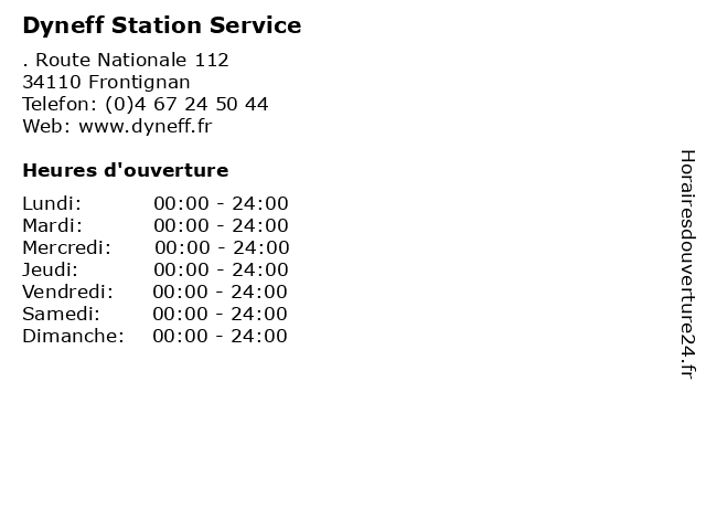Dyneff Station Service à Frontignan: adresse et heures d'ouverture