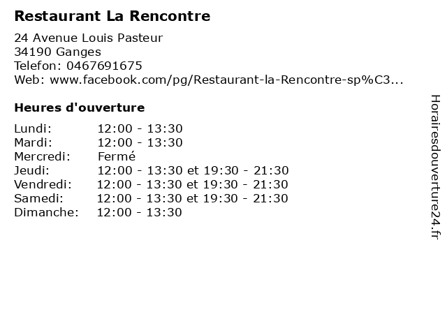 restaurant la rencontre