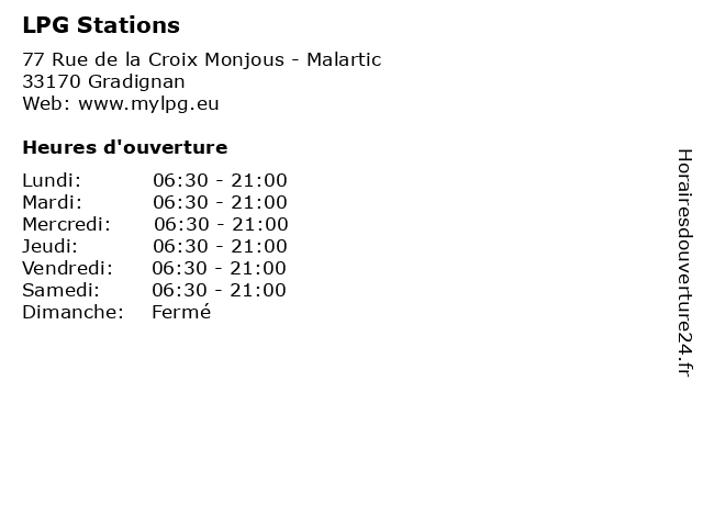 LPG Stations à Gradignan: adresse et heures d'ouverture