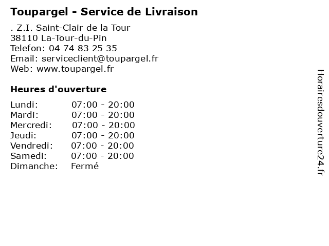 Toupargel - Service de Livraison à La-Tour-du-Pin: adresse et heures d'ouverture