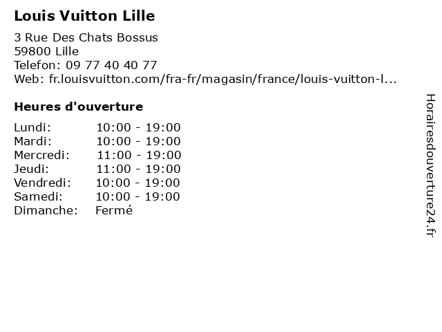 Louis Vuitton Lille à Lille: adresse et heures d'ouverture