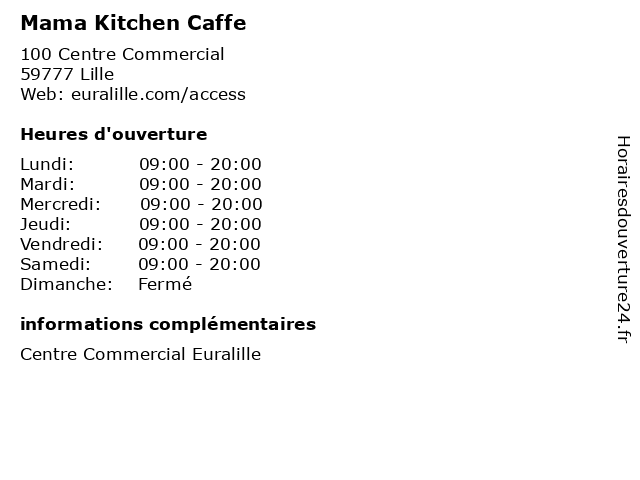 Mama Kitchen Caffe à Lille: adresse et heures d'ouverture