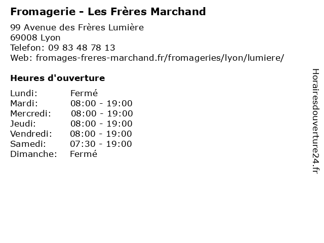 Fromagerie - Les Frères Marchand à Lyon: adresse et heures d'ouverture