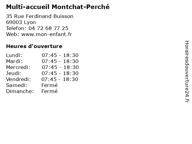 Multi-accueil Montchat-Perché à Lyon: adresse et heures d'ouverture