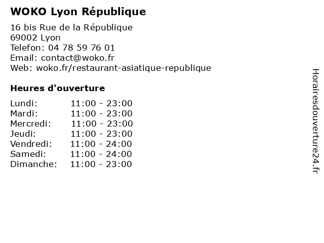 WOKO Lyon République à Lyon: adresse et heures d'ouverture