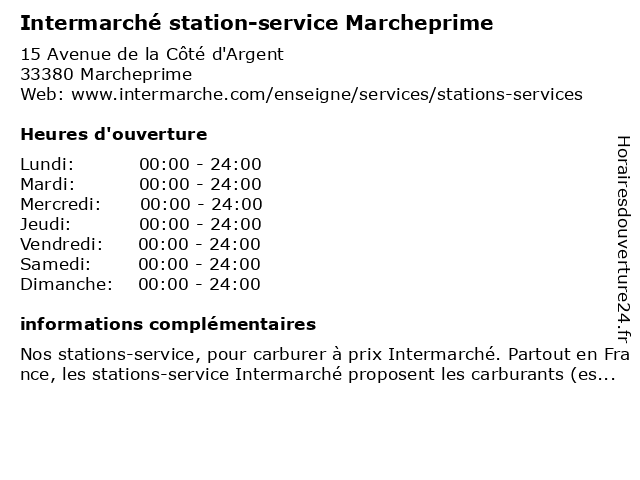 Intermarché station-service Marcheprime à Marcheprime: adresse et heures d'ouverture