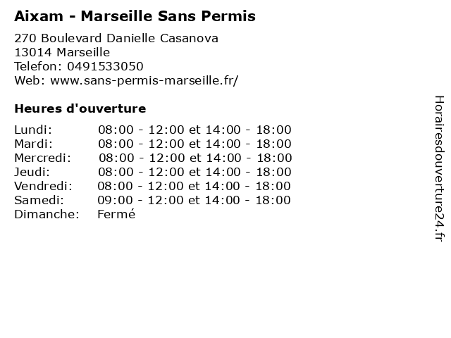 Aixam - Marseille Sans Permis à Marseille: adresse et heures d'ouverture