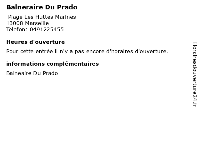 Balneraire Du Prado à Marseille: adresse et heures d'ouverture
