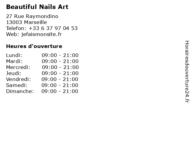 Beautiful Nails Art à Marseille: adresse et heures d'ouverture