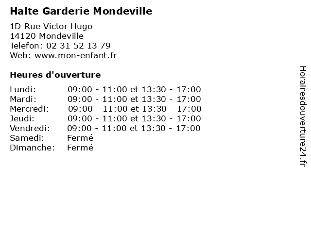 Halte Garderie Mondeville à Mondeville: adresse et heures d'ouverture