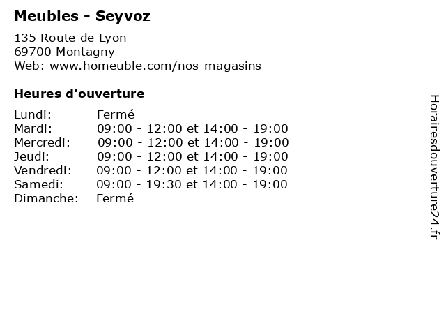 Meubles - Seyvoz à Montagny: adresse et heures d'ouverture
