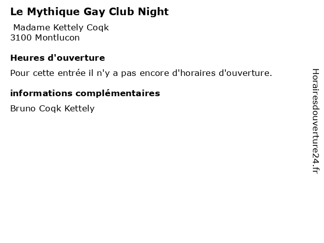 Le Mythique Gay Club Night à Montlucon: adresse et heures d'ouverture