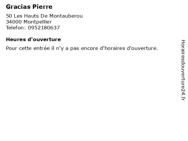 Gracias Pierre à Montpellier: adresse et heures d'ouverture