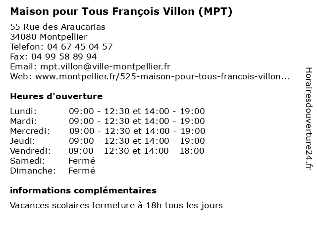 Maison pour tous François Villon - Ville de Montpellier