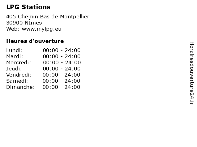 LPG Stations à NÎmes: adresse et heures d'ouverture