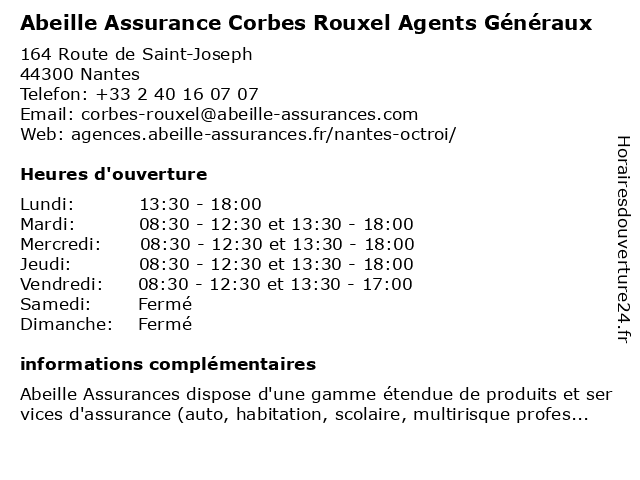 Aviva Assurance à Nantes: adresse et heures d'ouverture