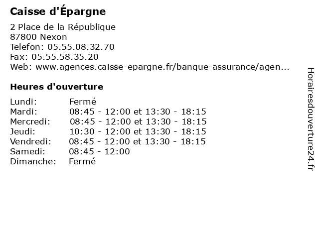 horaire d ouverture caisse d epargne - ouverture caisse d'épargne horaire