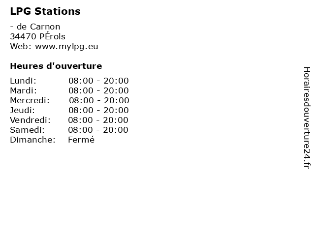 LPG Stations à PÉrols: adresse et heures d'ouverture