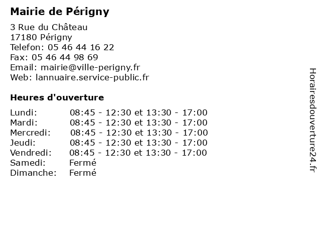 Mairie de Périgny à Périgny: adresse et heures d'ouverture