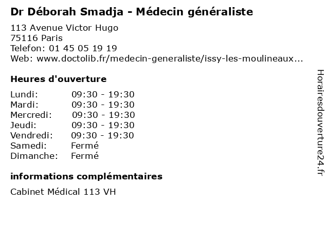 Docteur Deborah Smadja - Médecin Généraliste Paris