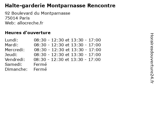 halte garderie montparnasse rencontre