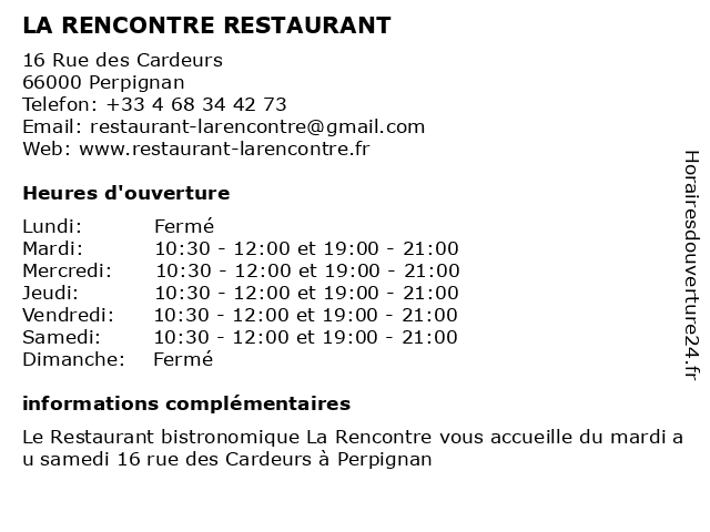 restaurant la rencontre perpignan