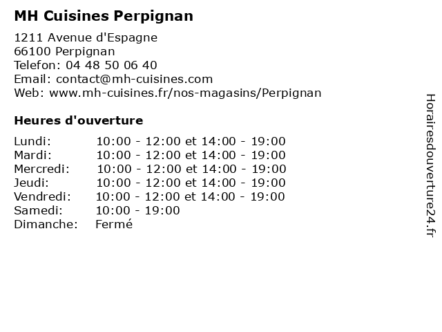MH Cuisines Perpignan à Perpignan: adresse et heures d'ouverture
