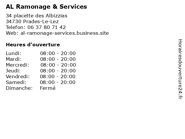 AL Ramonage & Services à Prades-Le-Lez: adresse et heures d'ouverture